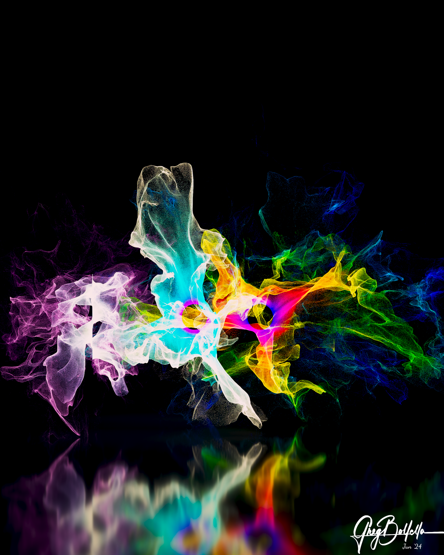 3D Art: "Fiery, Blissful Dancers" (Print)